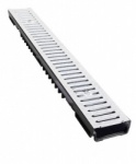 Low Profile Drainage Channel x 1m A15 Stainless Steel Grate